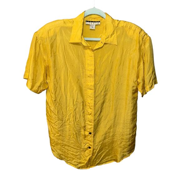 Studio New York Small Goldenrod Yellow Button-Down Shirt - Good Condition - Picture 7 of 9